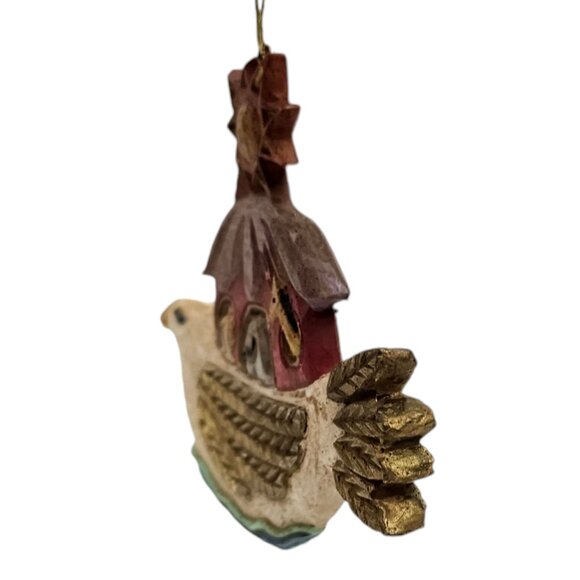 Noahs Ark Peace Dove Star Christmas Ornament Holiday Resin Vintage MCM Decor - Picture 13 of 16